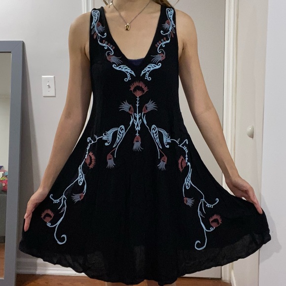 Free People Adelaide Festival Slip Flowy Boho Dress Women Size S / M - Picture 3 of 14